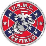 MARINE CORPS RETIRED flag rebel