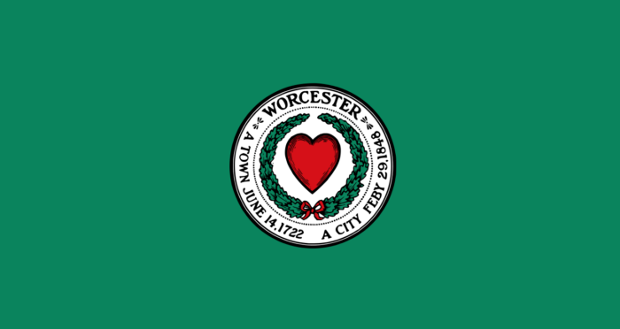 Massachusetts Worcester City Flag Sticker