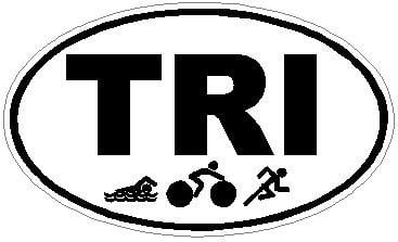 Oval Running Decals TRI Logo Sticker P