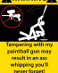 Paintball  Funny Warning Sticker