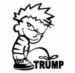 PEEON TRUMP DIECUT CALVIN DECAL