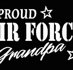 PROUD Military Stickers AIR FORCE GRANDPA