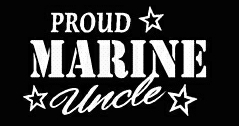 PROUD Military Stickers MARINE UNCLE