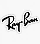 RAY BAN B&W AUTO STICKER