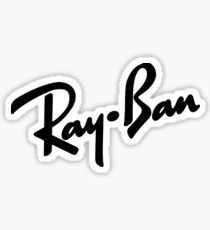 RAY BAN B&W AUTO STICKER