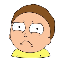 rick_and_morty_MAD MORTY HEAD STICKER