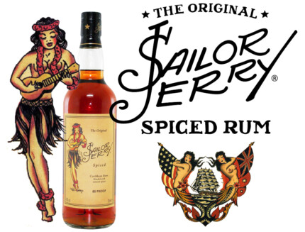 sailor jerrys Bottle and Logo Decal