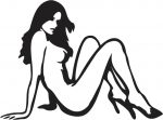 sexy lady diecut decal 66