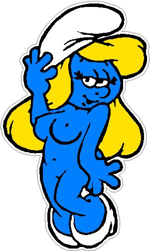 Smurfette Sexy Naked Color Decal