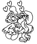 Smurfette Valentines Day Diecut Decal