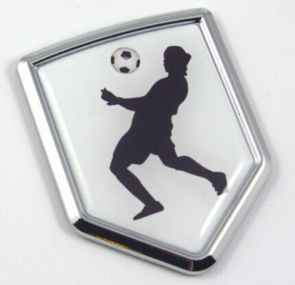 Soccer Logo 3D Shield Emblem Domed Sticker