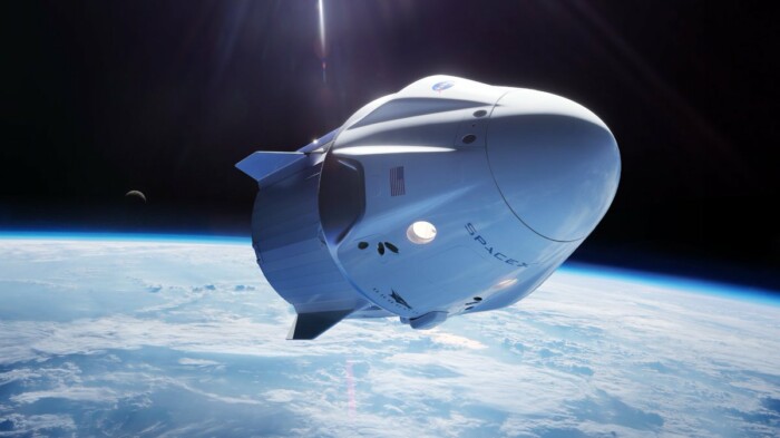 SpaceX Dragon to the Sky Lab Rendering Sticker