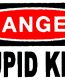 Stupid Kills Funny Warning Sticker Set