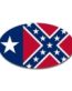 texas confederate rebel flag oval decal
