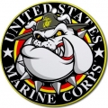 usmc bullbog circular sticker