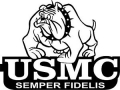 usmc semper fidelis with bulldog diecut decal