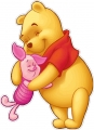 winnie and piglet hugging sticker