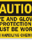 Worn Glove Caution Sign