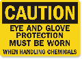 Worn Glove Caution Sign