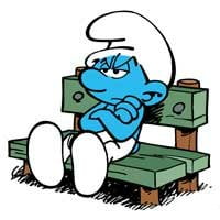Grouchy Smurf Decal