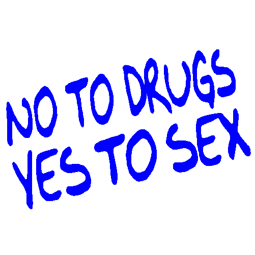 Yes Sex No Drugs decal