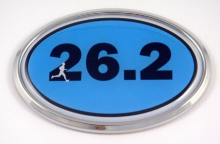 26.2 Blue Running Oval 3D Chrome Emblem