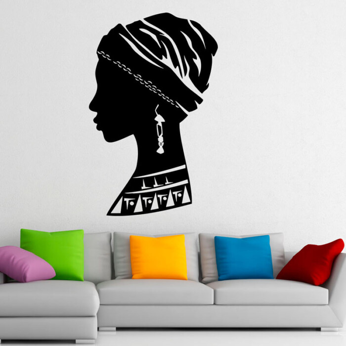 2 African Faces Africa Decal 22