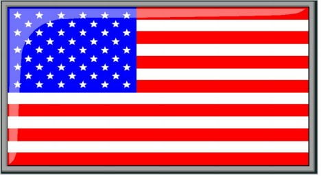3D USA Flag Decal Sticker