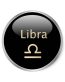 6 Small Round Zodiac Stickers Libra