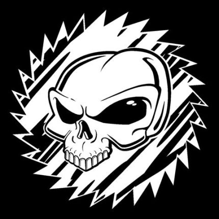 Alien Skull 2 Vinyl Decal