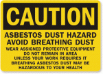 Asbestos Dust Hazard Caution Sign