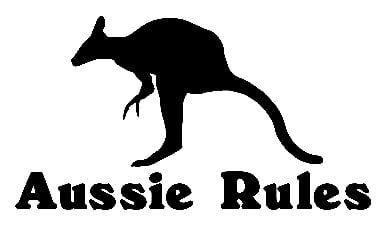 Aussie Rules Sticker