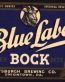 Blue Label Bock Beer Label