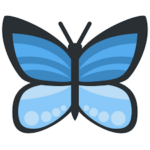 butterfly blue emoji