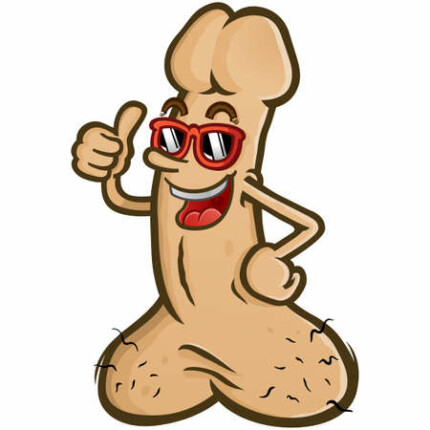 cartoon-penis-with-attitude-wearing-sunglasses-and-giving-a-thumbs-up XXX STICKER