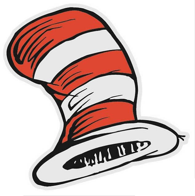 cat in the hat HAT STICKER