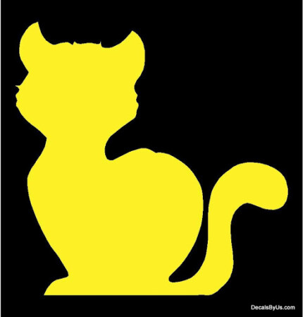 Cat silhouet decal