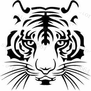 cat-tiger-face die cut decal