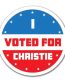 CHRISTIE ROUND STICKER