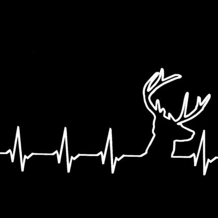 deer heartbeat buck hunting car truck decal