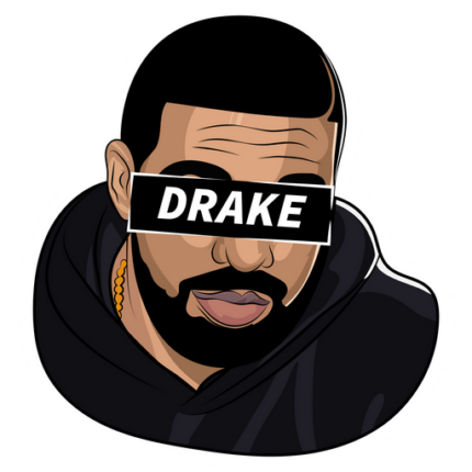 drake face band sticker