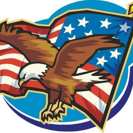 Eagle with Flag Decal Sticker