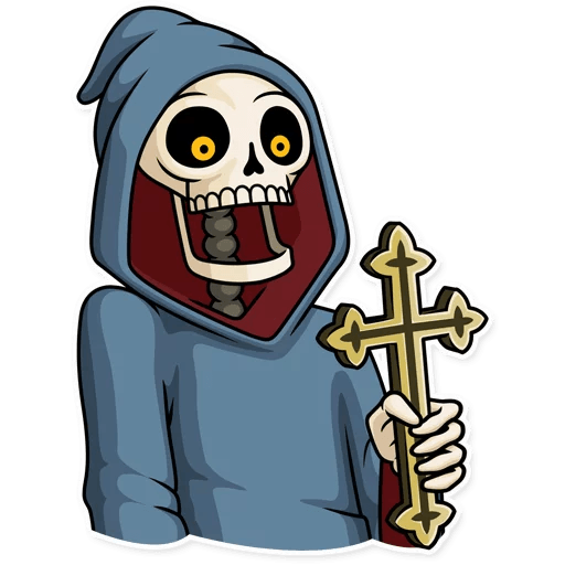 friendly death_grim reaper sticker 35