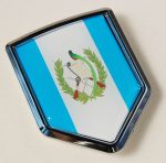 Guatemala Flag Crest Car Chrome Emblem 3D Decal Sticker
