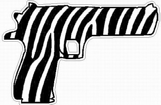HAND GUN FILLS skin zebra