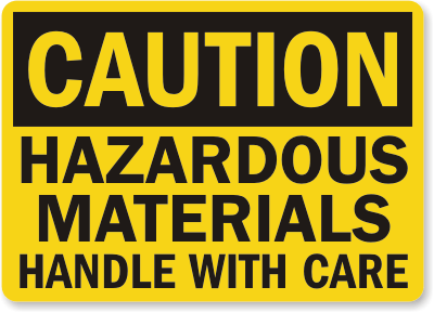 Handle Carefully Caution Sign