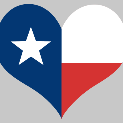 Heart Shaped Texas Flag sticker