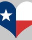 Heart Shaped Texas Flag sticker