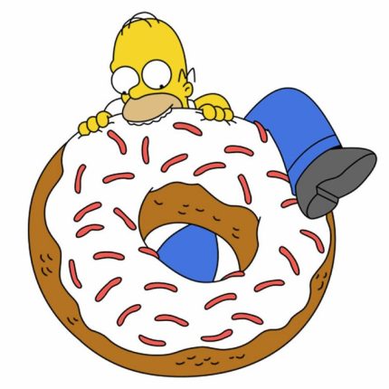 homer simpson eating donut sticker 2