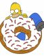 homer simpson eating donut sticker 2